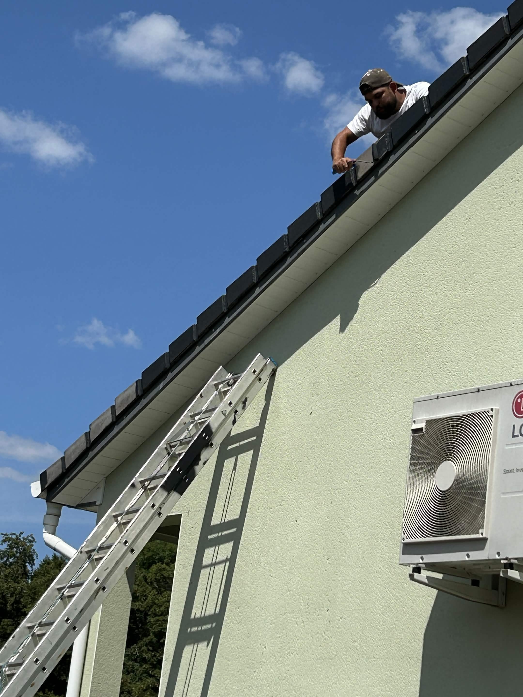 Protection de toiture sur chantier
